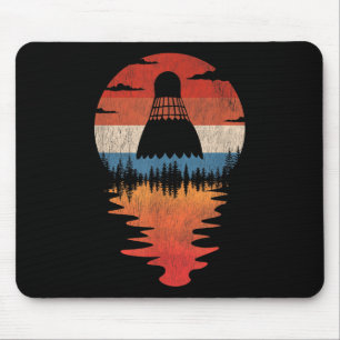 Cool Badminton Retro Vintage Sunset Style Mouse Mat