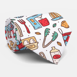 cool baking tiled pattern bakery  tie