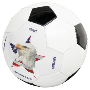 Cool Bald Eagle, The American Flag, Star Football