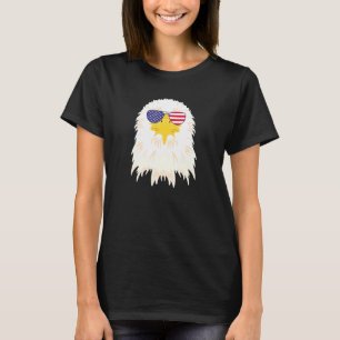 Cool Bald Eagle Wearing Usa Flag Sunglasses Us Ame T-Shirt