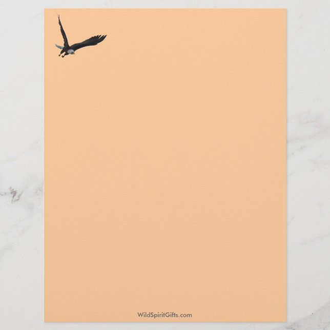 Cool Bald Eagle Wildlife Collection Customized Letterhead (Front)