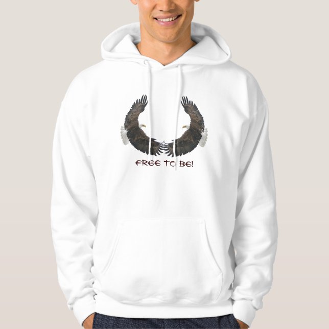 Cool Bald Eagle Wildlife Collection Hoodie (Front)