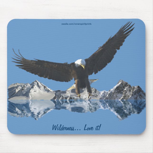 Cool Bald Eagle Wildlife Collection Mouse Mat (Front)