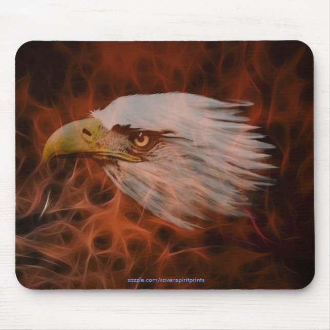 Cool Bald Eagle Wildlife Collection Mouse Mat (Front)