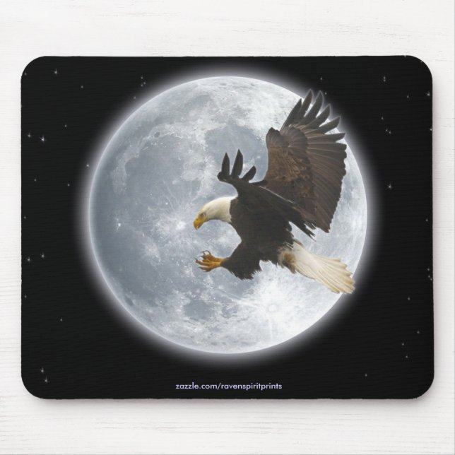Cool Bald Eagle Wildlife Collection Mouse Mat (Front)