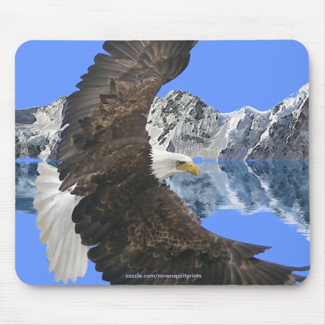 Cool Bald Eagle Wildlife Collection Mouse Mat (Front)
