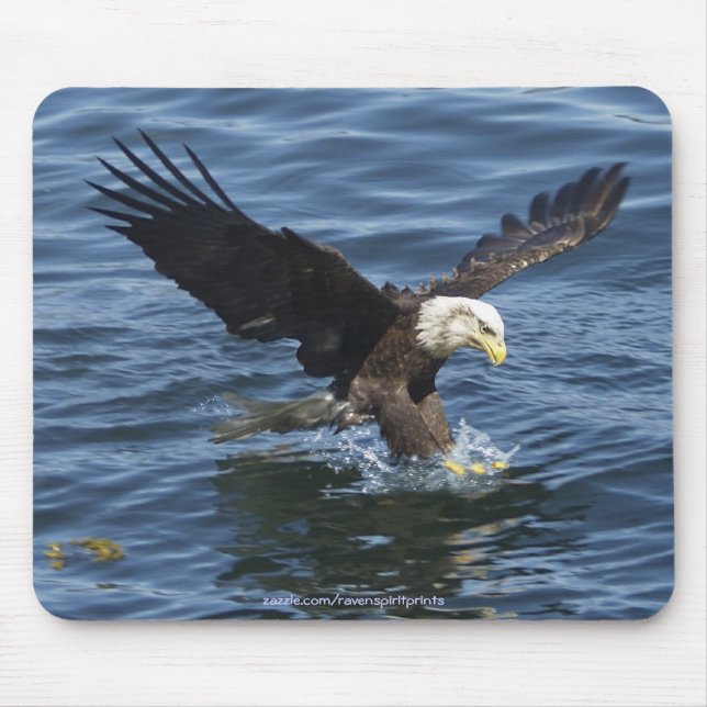 Cool Bald Eagle Wildlife Collection Mouse Mat (Front)