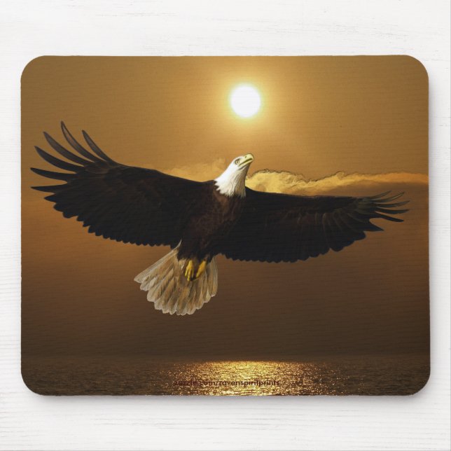 Cool Bald Eagle Wildlife Collection Mouse Mat (Front)