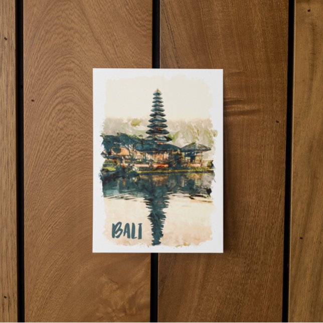 Cool Bali Indonesia Asia Ulun Danu Beratan Temple Postcard (bali indonesia temple landmark postcard)