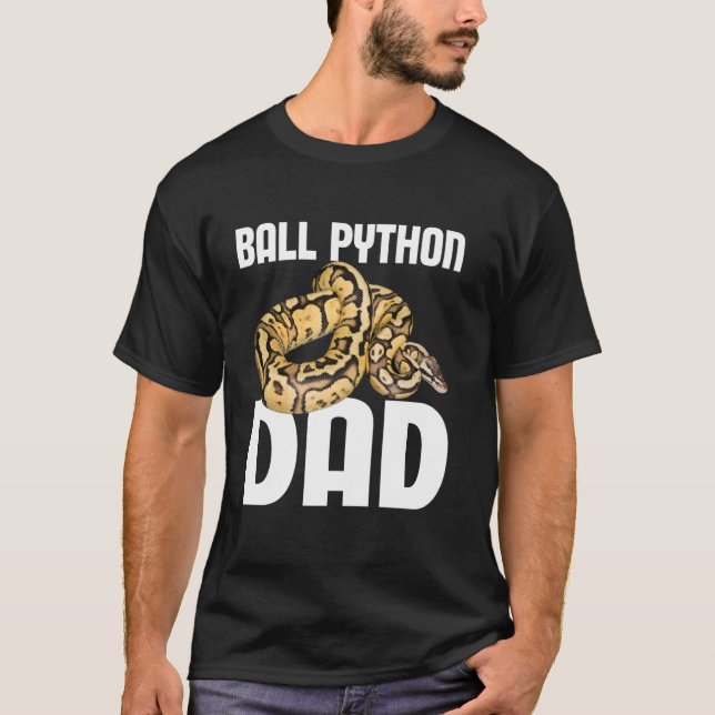 Cool Ball Python Design For Dad Men Snake Lover Ba T-Shirt (Front)