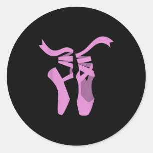 Cool Ballet Art For Women Girls Mom Ballerina Ball Classic Round Sticker