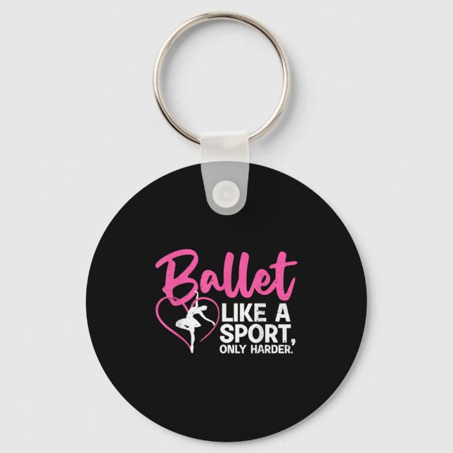 Cool Ballet Dance Art For Women Men Ballet Dancer  Key Ring (Front)