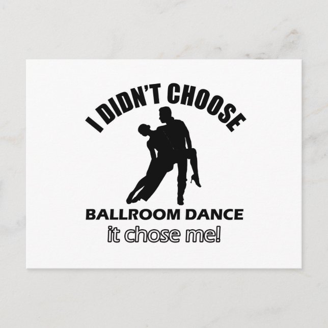 Cool ballroom dance designs postcard (Front)