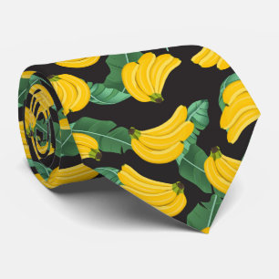 cool banana fruit tiled pattern tie