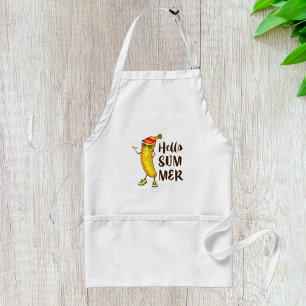 Cool Banana Hello Summer Funny Tropical Fruit Standard Apron
