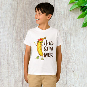 Cool Banana Hello Summer Funny Tropical Fruit T-Shirt