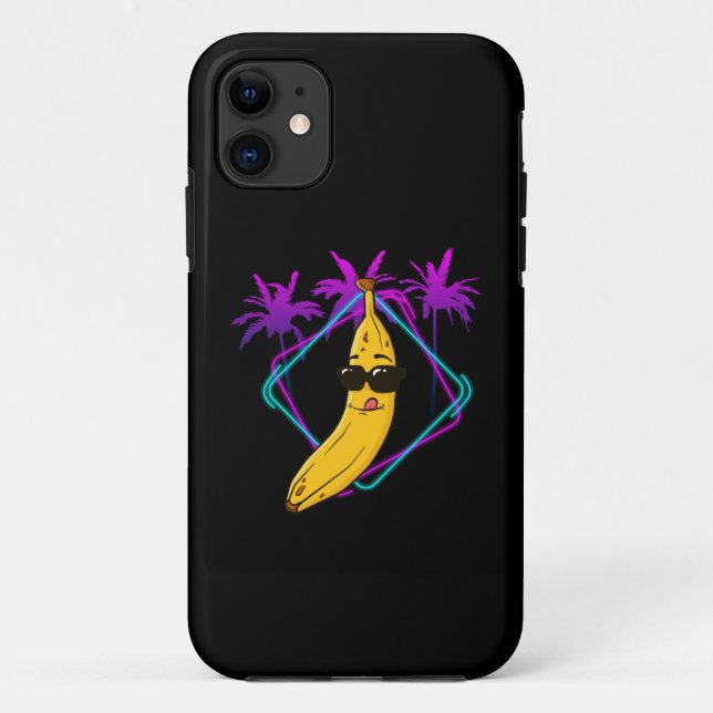 Cool banana party retro Case-Mate iPhone case (Back)