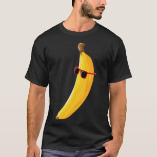 Cool Banana Wearing Sunglasses Funny Fruit Eyewear T-Shirt