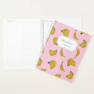 Cool Bananas in Pink with Monogram Planner