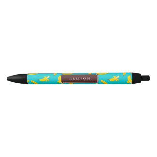 Cool Bananas Pattern Personalised Black Ink Pen
