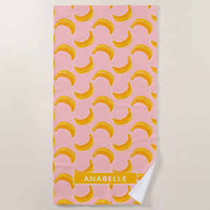 Cool Bananas Summer Pattern Beach Towel