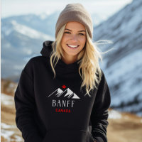 Cool Banff Canada Mountains Maple Leaf Dark Color