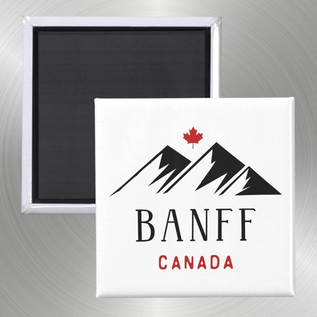 Cool Banff Canada Mountains Maple Leaf Light-Color Magnet (Creator Uploaded)