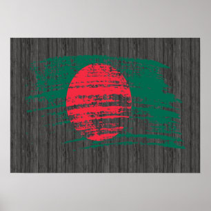 Cool Bangladeshi flag design Poster