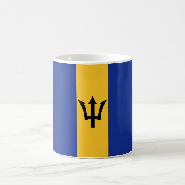 Cool Barbados Flag Coffee Mug (Center)