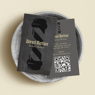 COOL Barber Shop Barbershop Pole Business Card