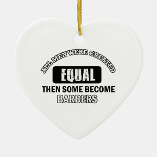 Cool Barbers designs Ceramic Tree Decoration