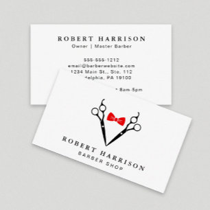 Cool Barbershop Barber Professional Business Card