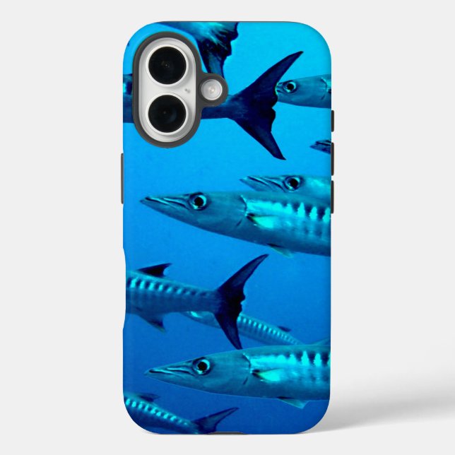 Cool Barracudas Underwater Case-Mate iPhone Case (Back)