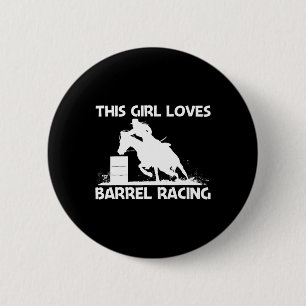 Cool Barrel Racing Art For Girls Mum Horseback Rid 6 Cm Round Badge