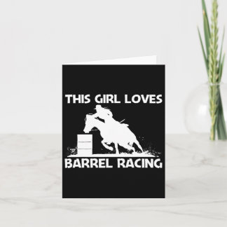 Cool Barrel Racing Art For Girls Mum Horseback Rid Card