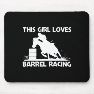 Cool Barrel Racing Art For Girls Mum Horseback Rid Mouse Mat