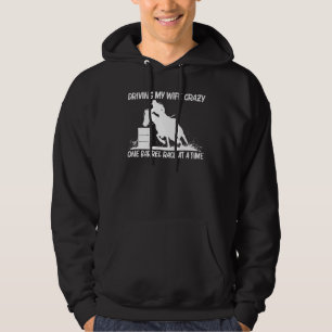 Cool Barrel Racing Art For Men Dad Horseback Ridin Hoodie