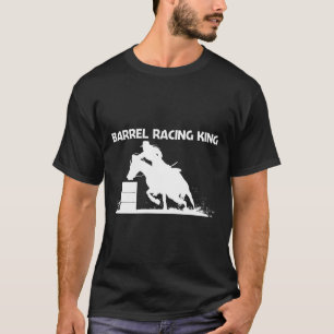 Cool Barrel Racing Art For Men Dad Horseback Ridin T-Shirt