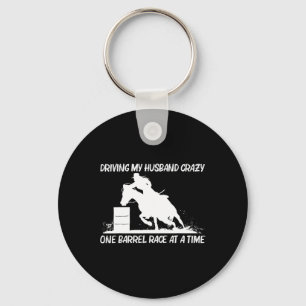 Cool Barrel Racing Art For Women Mum Horseback Rid Key Ring
