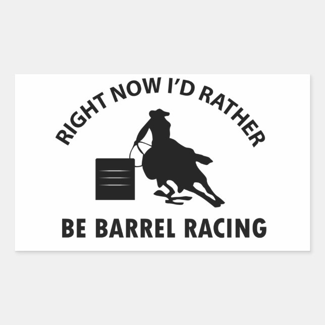 Cool BARREL RACING designs Rectangular Sticker (Front)