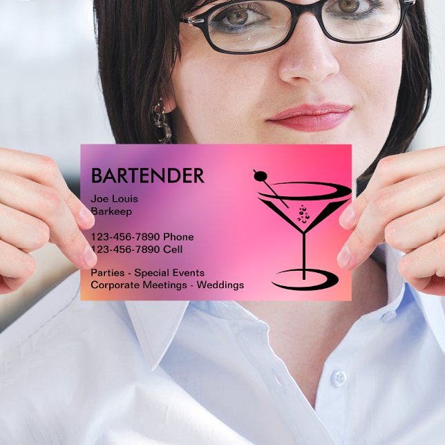 Cool Bartender Business Cards (Creator Uploaded)