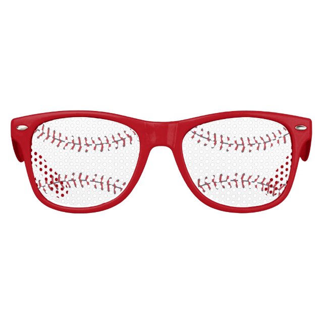Cool Baseball Ball Game Player Red White Kids Sunglasses (Front)