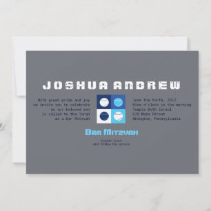 COOL BASEBALL Bar Bat Mitzvah Invitation
