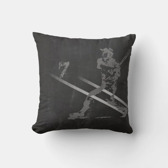 Cool Baseball Player Personalised Cushion (Front)