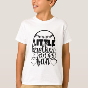 Cool Baseball sports little Brother biggest fan  T-Shirt