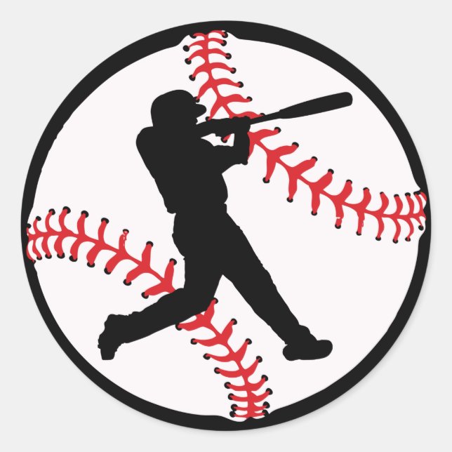 cool Baseball sports lovers Classic Round Sticker (Front)