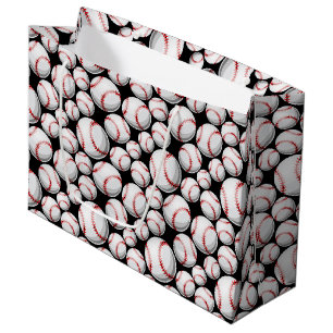 Cool baseball sports tiled pattern large gift bag