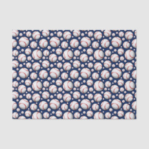 Cool Baseball sports tiled pattern Tissue Paper