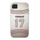 Cool Baseball Stitches - Custom Number 17 and Name