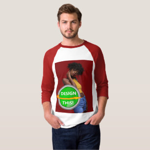 COOL! Baseball T-Shirt - 3/4 Sleeve - White Red